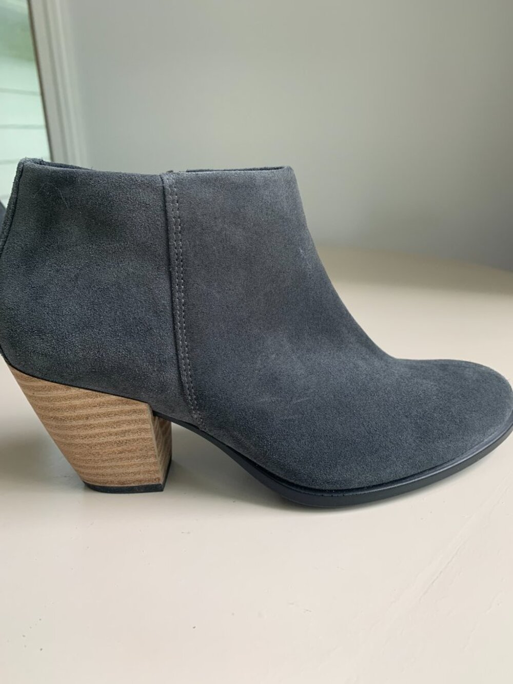 ECCO Water-Resistant Suede Booties- Size 37